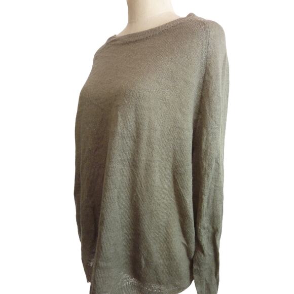 Zara Gray Green Knit Long Sleeve Sweater XL - Picture 4 of 6